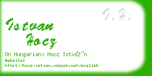 istvan hocz business card